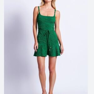 PatBO | Dresses | Patbo Women Stretch Jacquard Fitted Mini Dress Size  Preppy Sleeveless Emerald | Poshmark